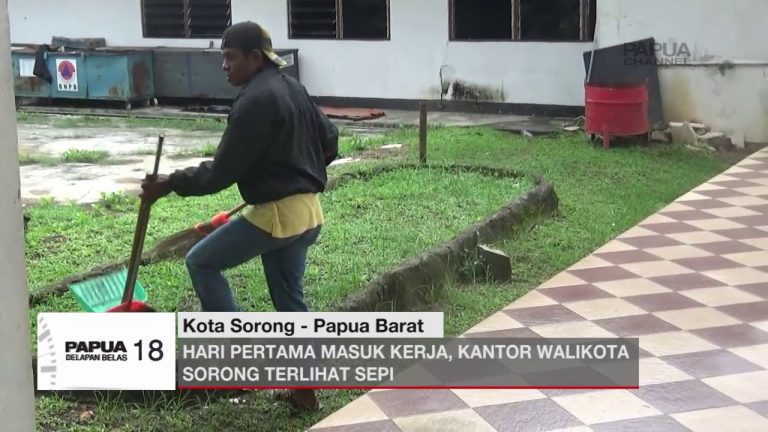 HARI PERTAMA MASUK KERJA, KANTOR WALIKOTA SORONG TERLIHAT SEPI