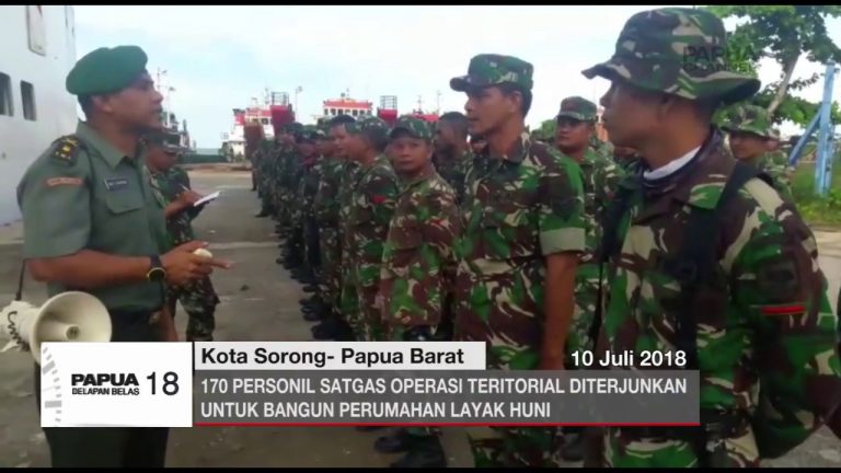170 PERSONIL SATGAS OPERASI TERITORIAL DITERJUNKAN UNTUK BANGUN PERUMAHAN LAYAK HUNI