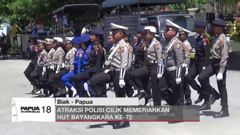 ATRAKSI POLISI CILIK MEMERIAHKAN  HUT BAYANGKARA KE-72