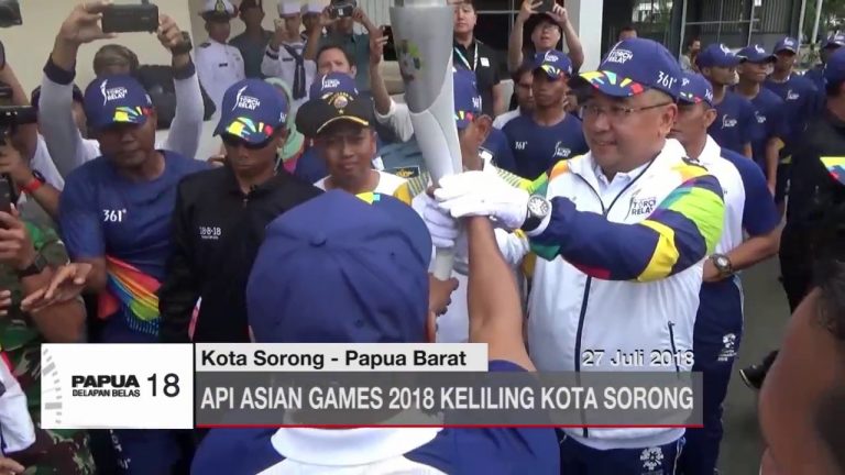 API OBOR ASIAN GAMES 2018 KELILING KOTA SORONG