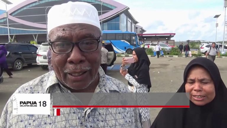 JAMAAH HAJI KLOTER 13 & 14 PAPUA BARAT, TIBA DI BANDARA DEO