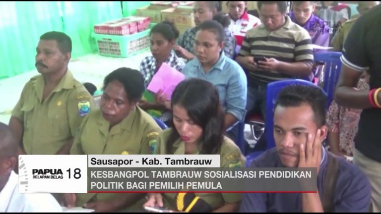 KESBANGPOL TAMBRAUW SOSIALISASI PENDIDIKAN POLITIK BAGI PEMILIH PEMULA