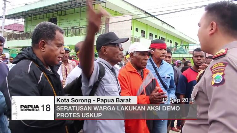 SERATUSAN WARGA LAKUKAN AKSI DEMO PROTES USKUP