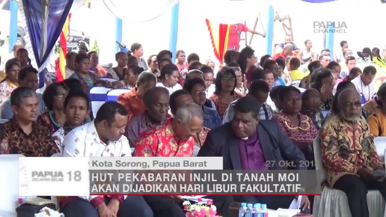 HUT PEKABARAN INJIL DI TANAH MOI AKAN DIJADIKAN HARI LIBUR FAKULTATIF