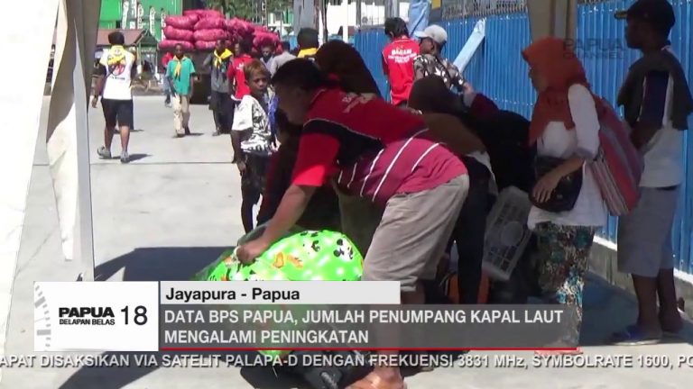 DATA BPS PAPUA, JUMLAH PENUMPANG KAPAL LAUT MENGALAMI PENINGKATAN