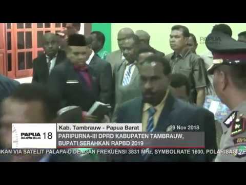 PARIPURNA-III DPRD KABUPATEN TAMBRAUW, BUPATI SERAHKAN RAPBD 2019