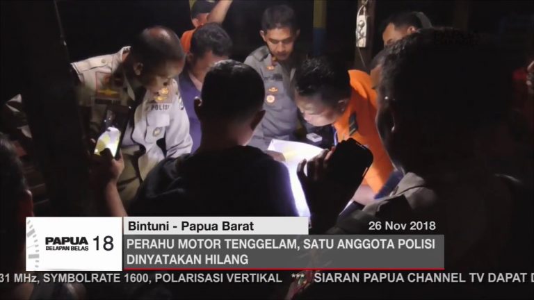 PERAHU MOTOR TENGGELAM, SATU ANGGOTA POLISI DINYATAKAN HILANG