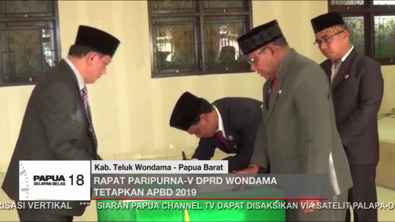RAPAT PARIPURNA-V DPRD WONDAMA TETAPKAN APBD 2019