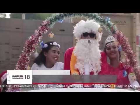 RATUSAN KENDARAAN HIAS RAMAIKAN KARNAVAL SANTA CLAUS KOTA SORONG