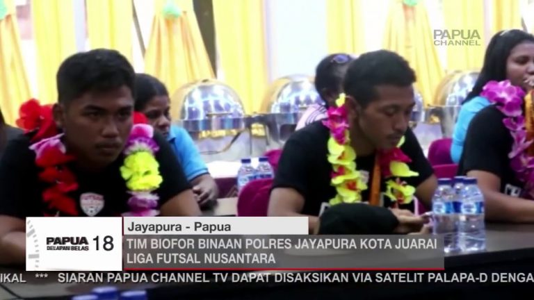 TIM BIOFOR-FC BINAAN POLRES JAYAPURA KOTA JUARAI LIGA FUTSAL NUSANTARA