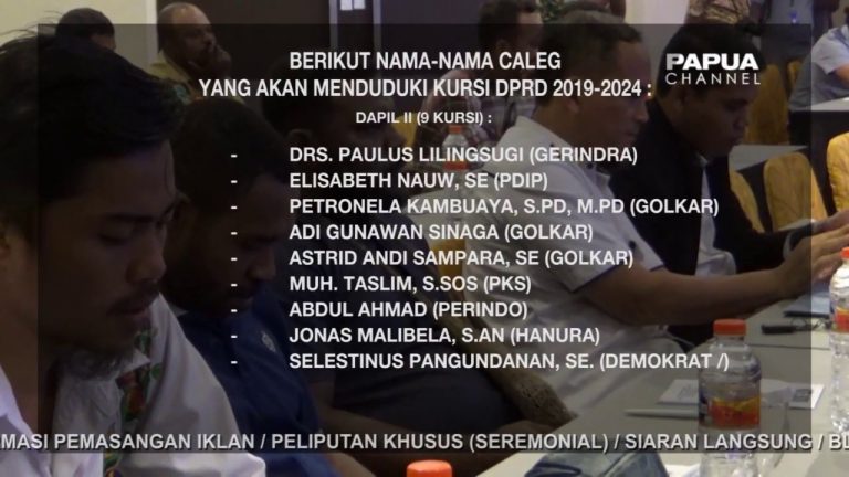 KPUD TETAPKAN 30 CALEG DUDUKI KURSI DPRD 2019-2024