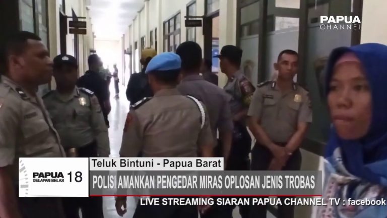 POLISI AMANKAN PENGEDAR MIRAS OPLOSAN JENIS TROBAS DI TELUK BINTUNI