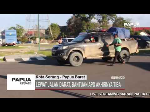 LEWAT JALAN DARAT, BANTUAN APD AKHIRNYA TIBA DI KOTA SORONG