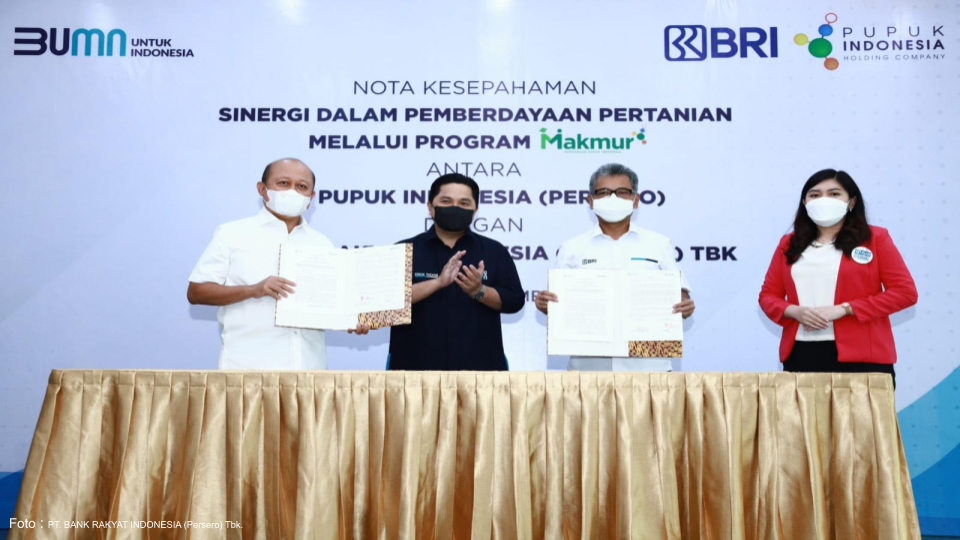 SINERGI PUPUK INDONESIA DAN BRI, PROGRAM MAKMUR JADI SOLUSI PEMBERDAYAAN PETANI NASIONAL