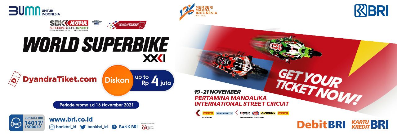 WORLD SUPERBIKE MANDALIKA, BRI HADIRKAN PROMO PACU PARIWISATA NASIONAL