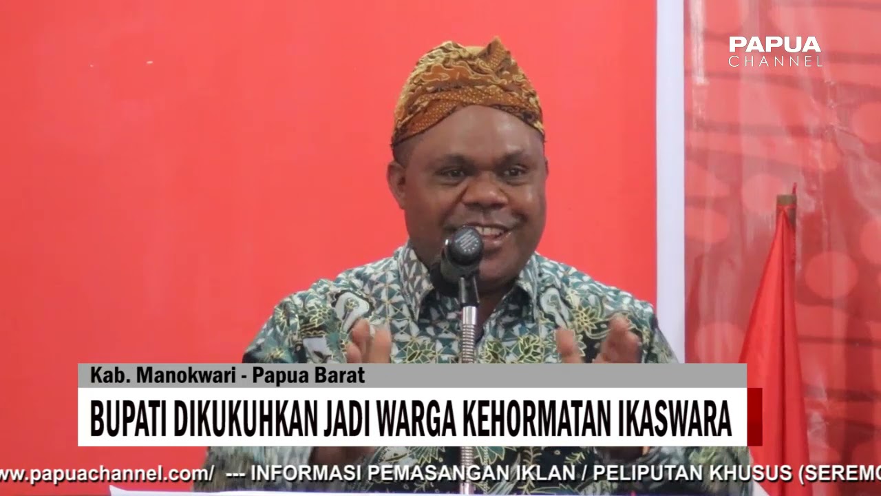 BUPATI MANOKWARI DIKUKUHKAN JADI WARGA KEHORMATAN IKASWARA