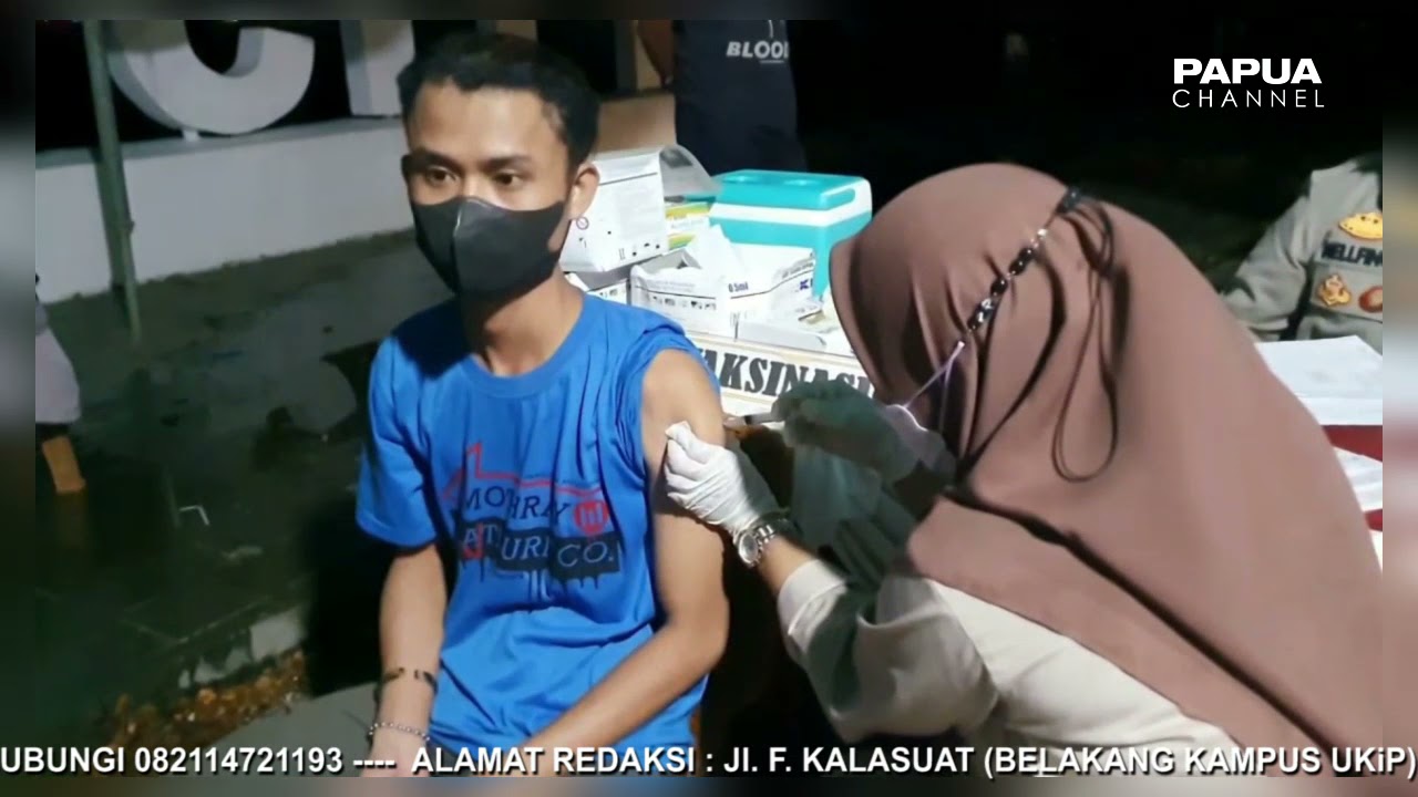 KEJAR TARGET, POLRESTA SORONG GELAR VAKSIN MALAM HARI