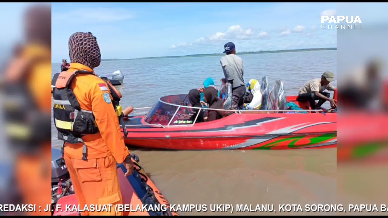 7 PENUMPANG SPEAD BOAD TUJUAN TIMIKA DITEMUKAN SELAMAT 