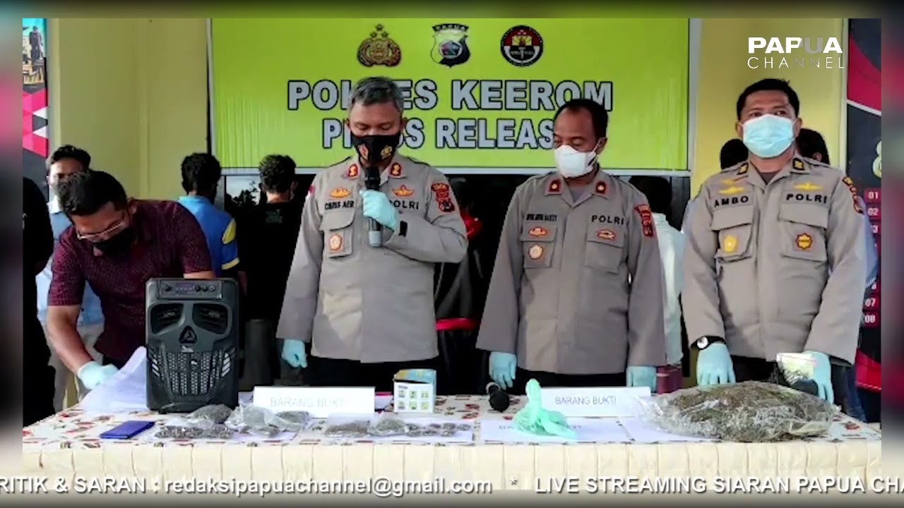 7  TERDUGA PENGEDAR GANJA DI KEEROM DIRINGKUS POLISI