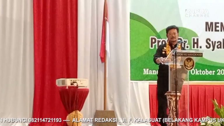 Pesan Penting Mentan SYL Untuk Pemerintah Daerah Di Provinsi Papua Barat