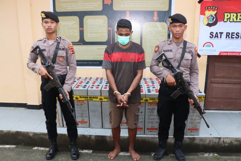 Polisi Berhasil Ungkap Kasus Pencurian Baterai Tower Milik PT Telkomsel Papua