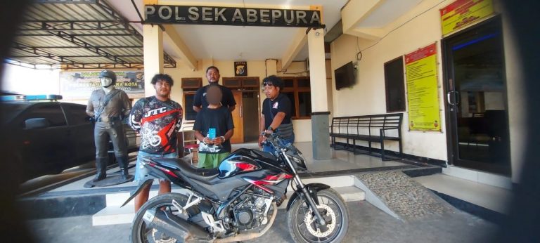 Tim Opsnal Polsek Abepura Kembali Membekuk Pelaku Curanmor yang Viral di Medsos